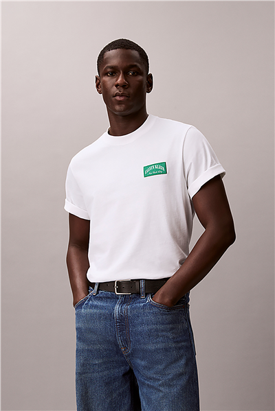 Calvin Klein Ss 20S Easy Collegia Erkek Bisiklet Yaka T-Shirt