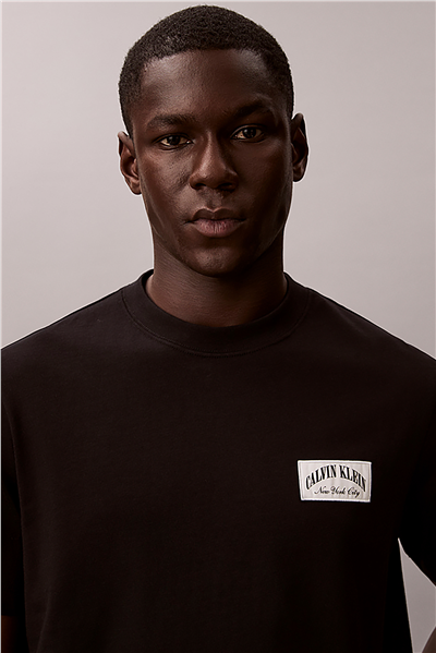 Calvin Klein Ss 20S Easy Collegia Erkek Bisiklet Yaka T-Shirt