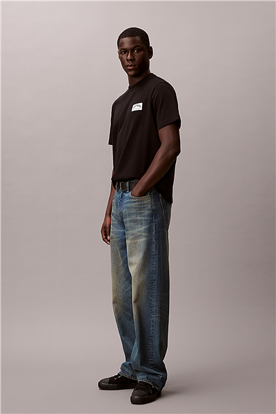 Calvin Klein Ss 20S Easy Collegia Erkek Bisiklet Yaka T-Shirt