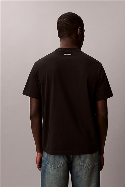 Calvin Klein Ss 20S Easy Collegia Erkek Bisiklet Yaka T-Shirt