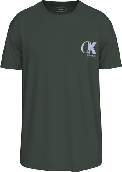 Calvin Klein Ss 20S Eu Ck Overlap Graphic Tee Erkek Bisiklet Yaka T-Shirt