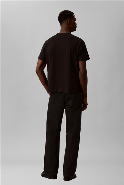 Calvin Klein Ss 20S Eu Spw Stndrd Graphic Tee Erkek Bisiklet Yaka T-Shirt Siyah