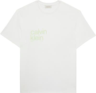 Calvin Klein Ss 20S io Circ Grap Erkek Bisiklet Yaka T-Shirt