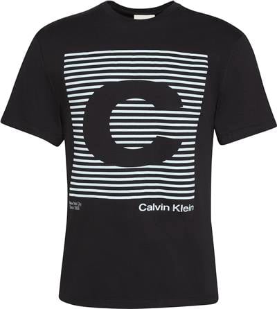 Calvin Klein Ss 20S io Ck Speakers Graphic Erkek Bisiklet Yaka T-Shirt