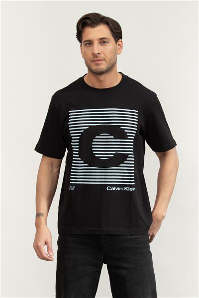 Calvin Klein Ss 20S io Ck Speakers Graphic Erkek Bisiklet Yaka T-Shirt