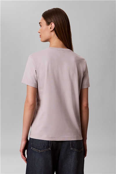Calvin Klein Ss 20S Jersey Emblem Crew Tee Kadın Bisiklet Yaka T-Shirt