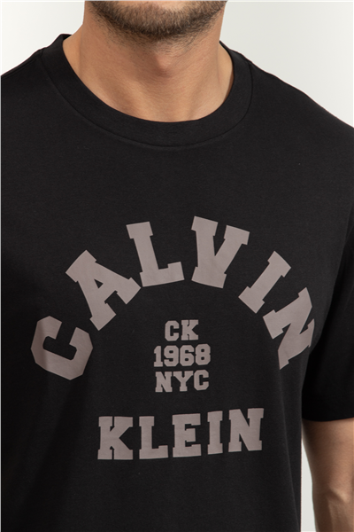 Calvin Klein SS 20S LN Calvin College Graphic Erkek Bisiklet Yaka T-Shirt