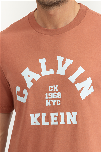 Calvin Klein SS 20S LN Calvin College Graphic Erkek Bisiklet Yaka T-Shirt