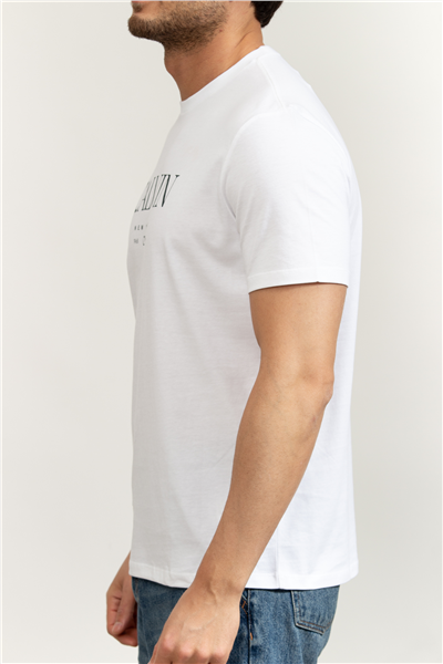 Calvin Klein SS 20S LN Calvin Graphic Tee Erkek Bisiklet Yaka T-Shirt