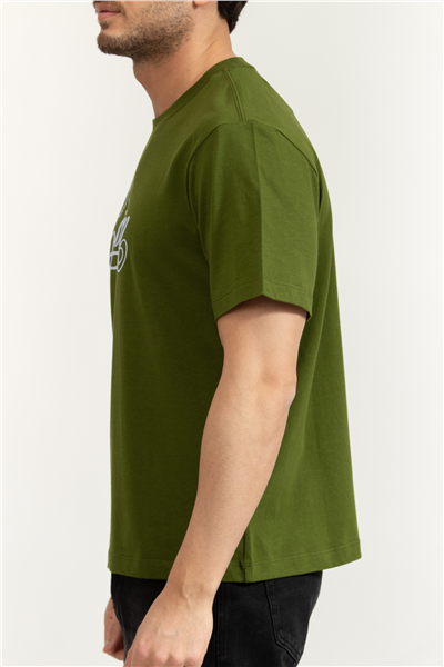 Calvin Klein SS 20S LN Calvin Script Graphic Erkek Bisiklet Yaka T-Shirt