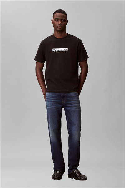 Calvin Klein Ss 20S Tonal Metalli Erkek Bisiklet Yaka T-Shirt