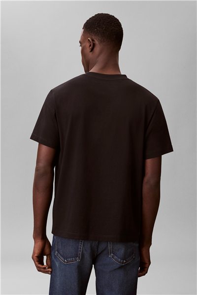 Calvin Klein Ss 20S Tonal Metalli Erkek Bisiklet Yaka T-Shirt