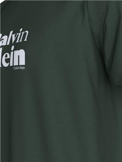 Calvin Klein Ss 30S Eu Bold Grap Erkek Bisiklet Yaka T-Shirt