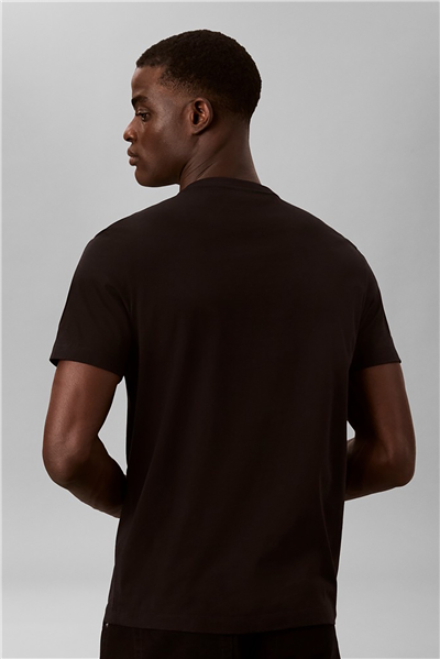 Calvin Klein Ss 30S Eu Boxed Calvin Graphic T Erkek Bisiklet Yaka T-Shirt Siyah