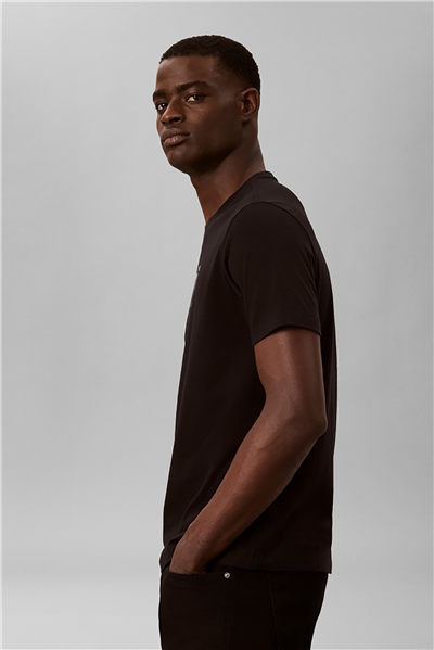 Calvin Klein Ss 30S Eu Boxed Calvin Graphic T Erkek Bisiklet Yaka T-Shirt Siyah