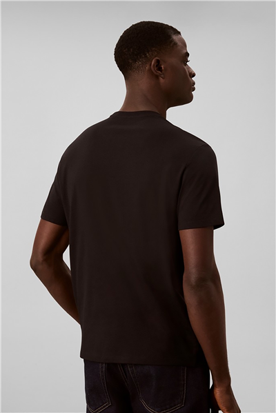 Calvin Klein Ss 30S Eu Script Calvin Klein Gr Erkek Bisiklet Yaka T-Shirt Siyah
