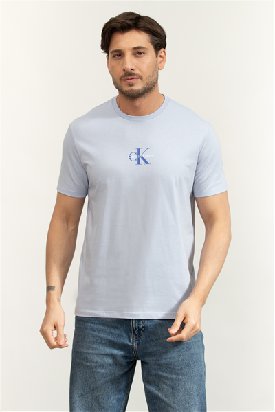 Calvin Klein SS 30S Micro Monologo Graphic Te Erkek Bisiklet Yaka T-Shirt