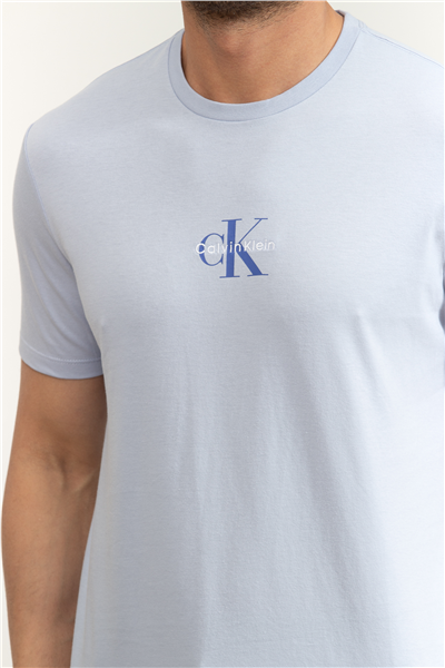 Calvin Klein SS 30S Micro Monologo Graphic Te Erkek Bisiklet Yaka T-Shirt