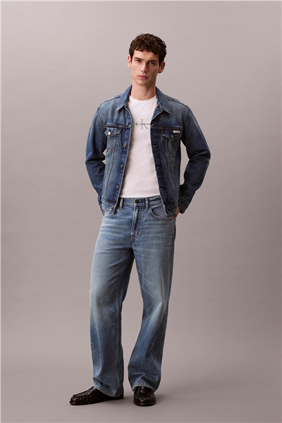 Calvin Klein Ss 30S Micro Monologo Tee Erkek Bisiklet Yaka T-Shirt Beyaz