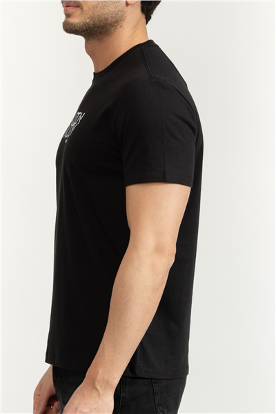 Calvin Klein SS 30S Whsl SP Calvin Futura Gra Erkek Bisiklet Yaka T-Shirt