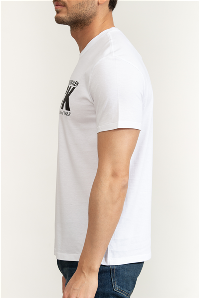 Calvin Klein SS 30S Whsl SP CK Corner Graphic Erkek Bisiklet Yaka T-Shirt