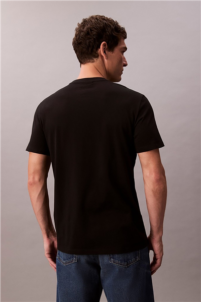 Calvin Klein SS Badge 30S Jersey Classic Tee Erkek Bisiklet Yaka T-Shirt Siyah
