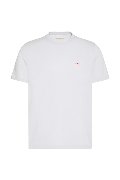 Calvin Klein SS Badge 30S Jersey Classic Tee Erkek Bisiklet Yaka T-Shirt Gri