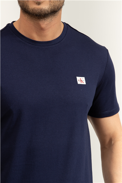 Calvin Klein Ss Badge 30S Jersey Erkek Bisiklet Yaka T-Shirt