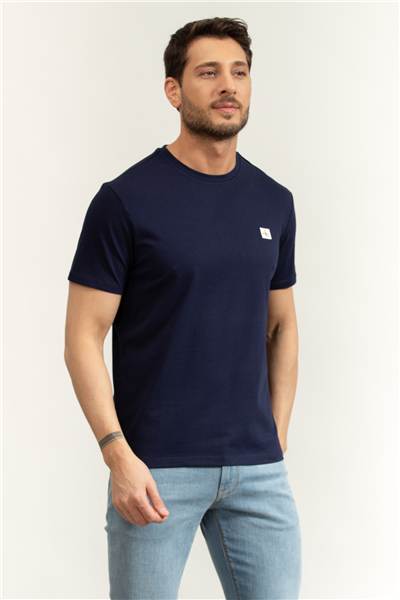 Calvin Klein Ss Badge 30S Jersey Erkek Bisiklet Yaka T-Shirt