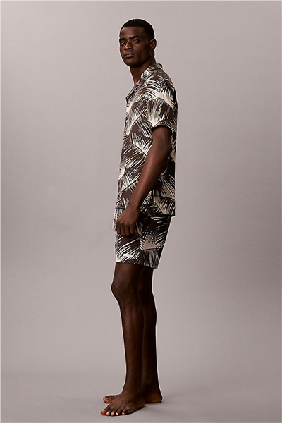 Calvin Klein S/S Button Down Erkek Bisiklet Yaka T-Shirt