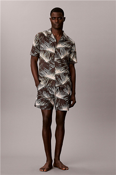 Calvin Klein S/S Button Down Erkek Bisiklet Yaka T-Shirt
