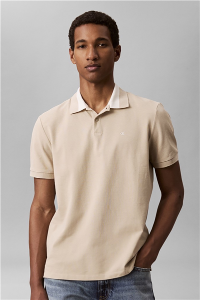 Calvin Klein Ss Casual Pique Collar Block Pol Erkek Polo Yaka T-Shirt Gri