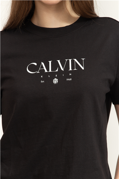 Calvin Klein SS Cktail Concept Graphic Tee Kadın Bisiklet Yaka T-Shirt