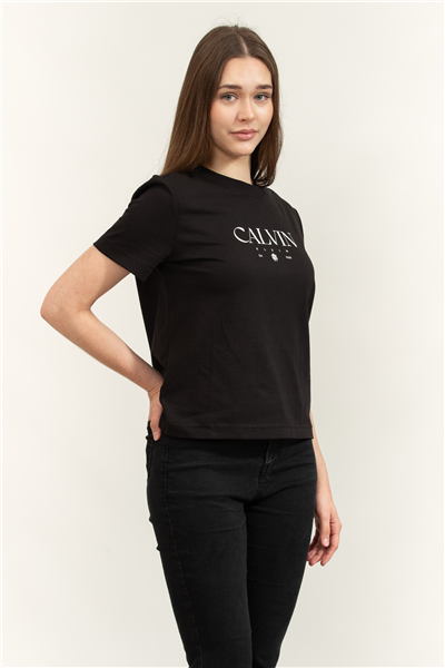 Calvin Klein SS Cktail Concept Graphic Tee Kadın Bisiklet Yaka T-Shirt