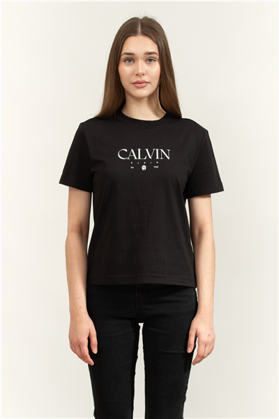 Calvin Klein SS Cktail Concept Graphic Tee Kadın Bisiklet Yaka T-Shirt