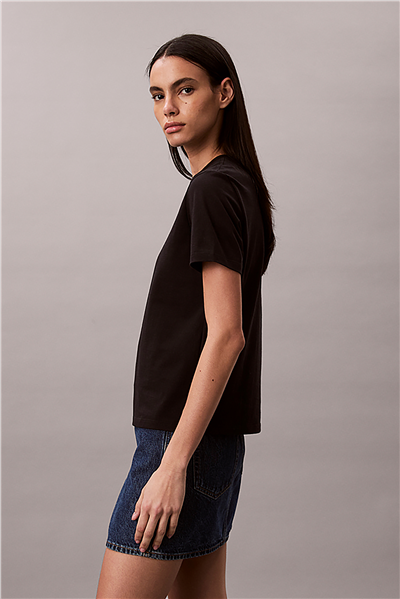 Calvin Klein Ss Classic Ck Nyc Lo Kadın Bisiklet Yaka T-Shirt