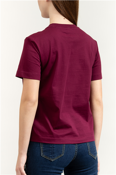 Calvin Klein SS Classic Monologo Metallic Cne Kadın Bisiklet Yaka T-Shirt