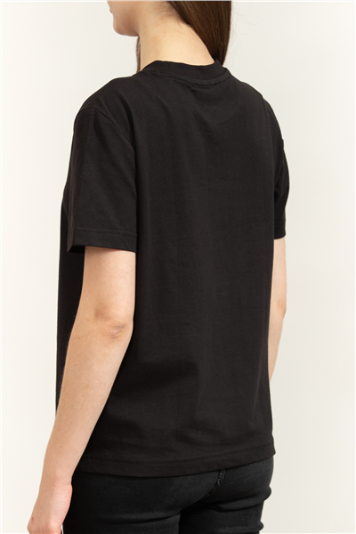 Calvin Klein SS Classic Monologo Metallic Cne Kadın Bisiklet Yaka T-Shirt