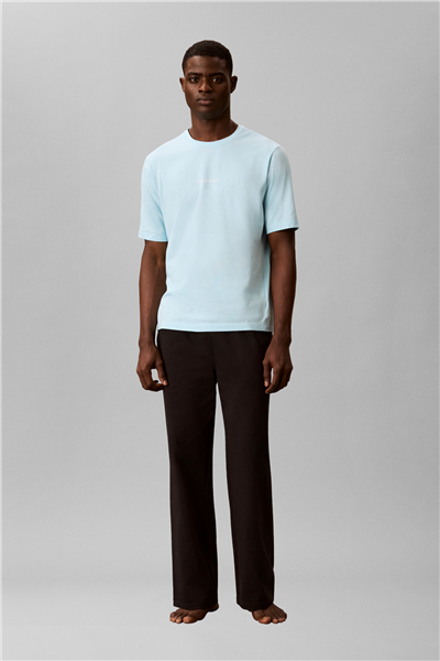 Calvin Klein S/S Crew Neck Erkek Bisiklet Yaka T-Shirt Mavi