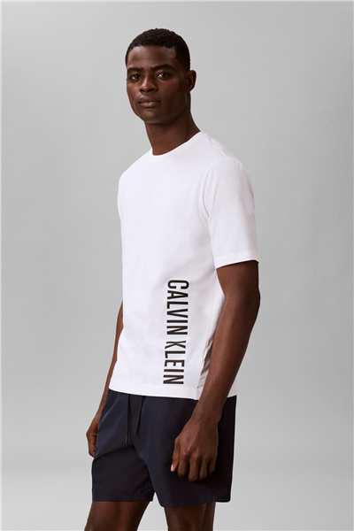 Calvin Klein S/S Crew Neck Erkek Bisiklet Yaka T-Shirt Beyaz