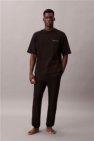 Calvin Klein S/S Crew Neck Erkek Pijama Üstü Siyah