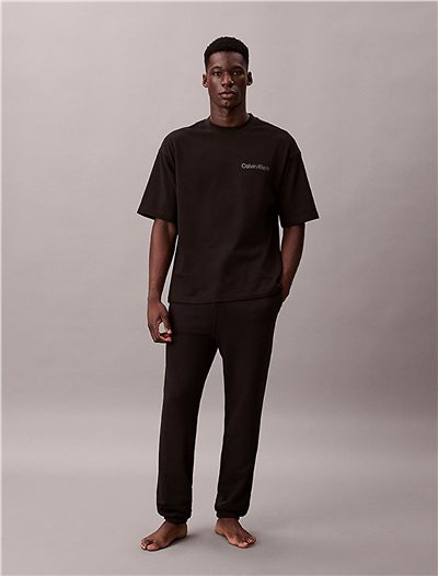 Calvin Klein S/S Crew Neck Erkek Pijama Üstü Siyah