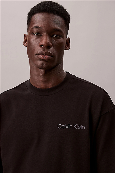 Calvin Klein S/S Crew Neck Erkek Pijama Üstü Siyah