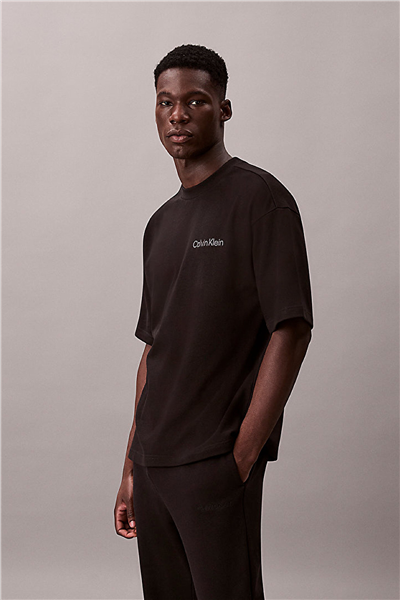 Calvin Klein S/S Crew Neck Erkek Pijama Üstü Siyah