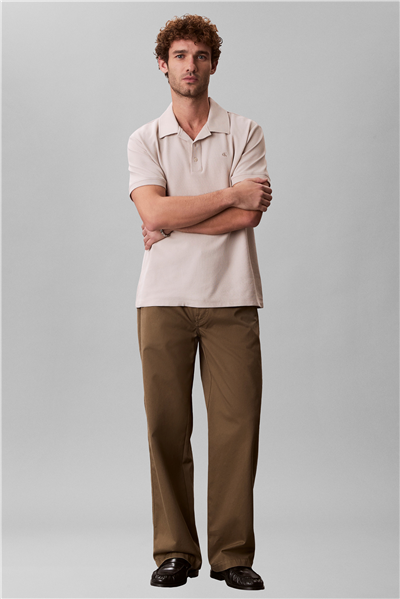 Calvin Klein Ss Easy Micro Waffle Erkek Polo Yaka T-Shirt