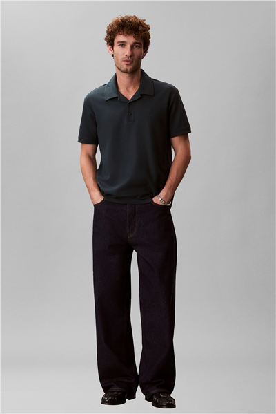 Calvin Klein Ss Easy Micro Waffle Erkek Polo Yaka T-Shirt