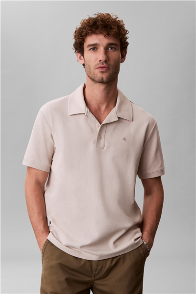Calvin Klein Ss Easy Micro Waffle Erkek Polo Yaka T-Shirt