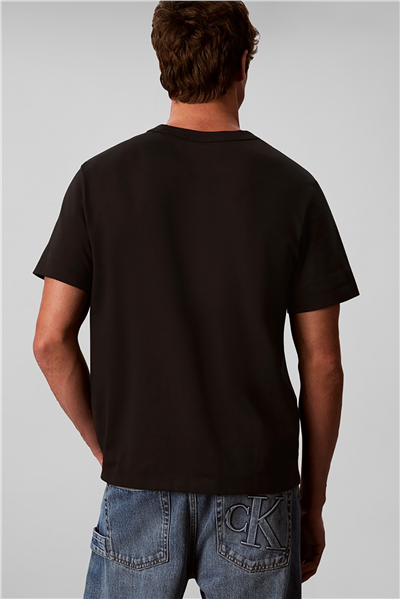 Calvin Klein Ss Ez Monogram Gifting Tee Erkek Bisiklet Yaka T-Shirt Siyah