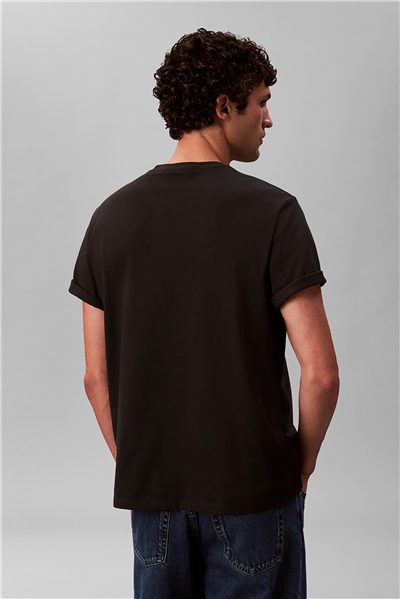 Calvin Klein Ss Hero Monologo Tee 20S Erkek Bisiklet Yaka T-Shirt Siyah