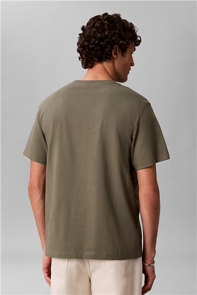 Calvin Klein Ss Hero Monologo Tee 20S Erkek Bisiklet Yaka T-Shirt Beyaz